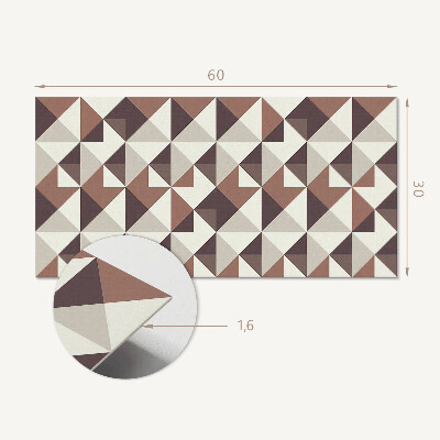 Square wall panel Geometric pattern with triangles