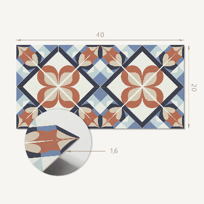 Square tv wall panel Symmetrical floral pattern