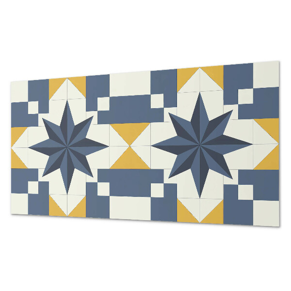 Square wall panel Geometric star pattern