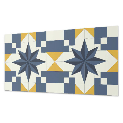 Square wall panel Geometric star pattern