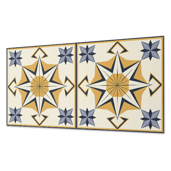 Square tv wall panel Compass pattern with stars