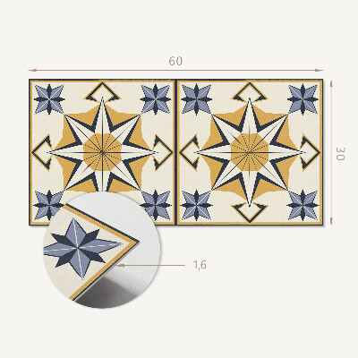Square tv wall panel Compass pattern with stars