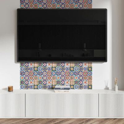 Square tv wall panel Mosaic patterns in squares