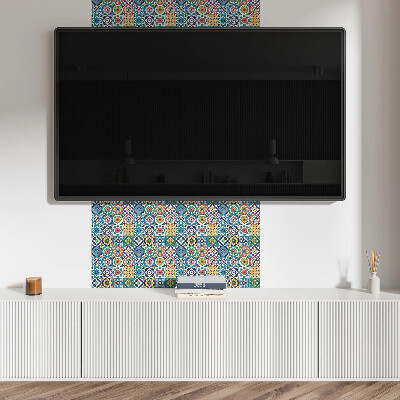 Square tv wall panel Checkered mosaic patterns