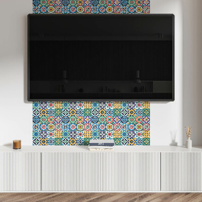 Square tv wall panel Checkered mosaic patterns