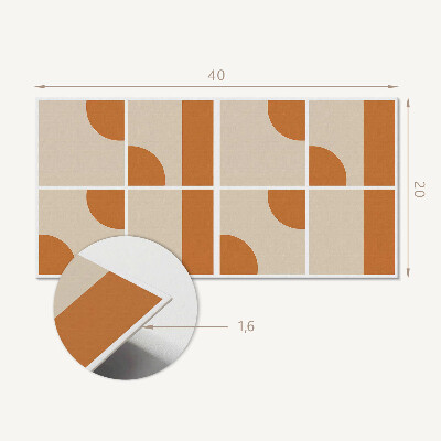 Square wall panel Abstract geometric shapes