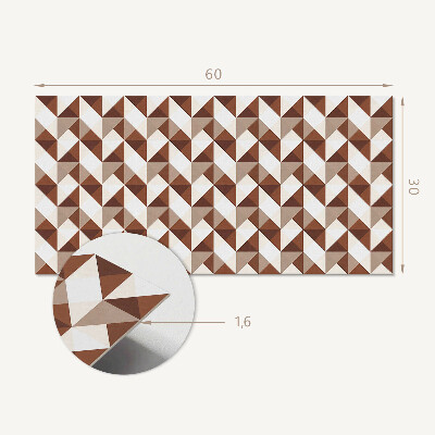 Square tv wall panel Geometric triangle pattern