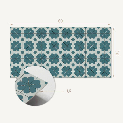 Square wall panel Floral patterns in the arrangement