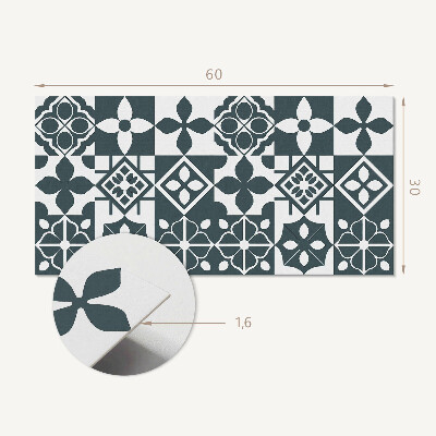 Pvc wall panel Geometric patterns in tiles
