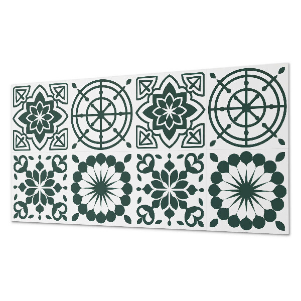 Square wall panel Floral and geometric patterns