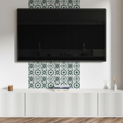 Square wall panel Floral and geometric patterns