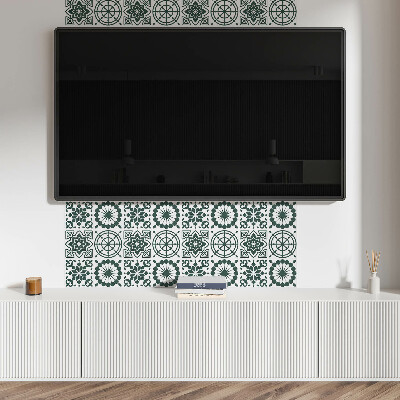 Square wall panel Floral and geometric patterns