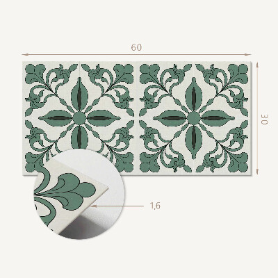 Square tv wall panel Elegant plant pattern