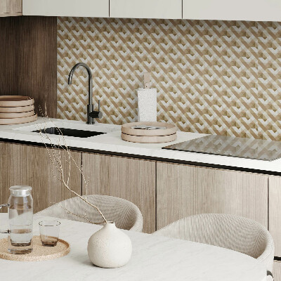 Square wall panel Geometry in earth tones
