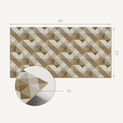 Square wall panel Geometry in earth tones