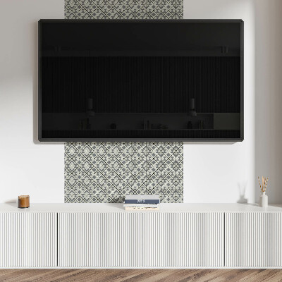 Square tv wall panel Geometric diamond pattern