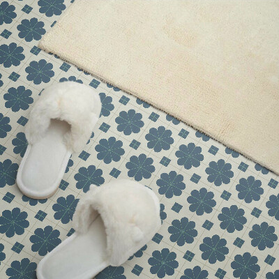 Square wall panel Floral checkered pattern