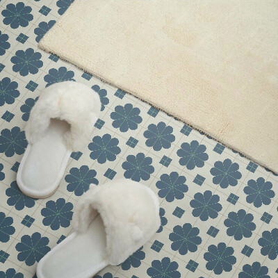 Square wall panel Floral checkered pattern