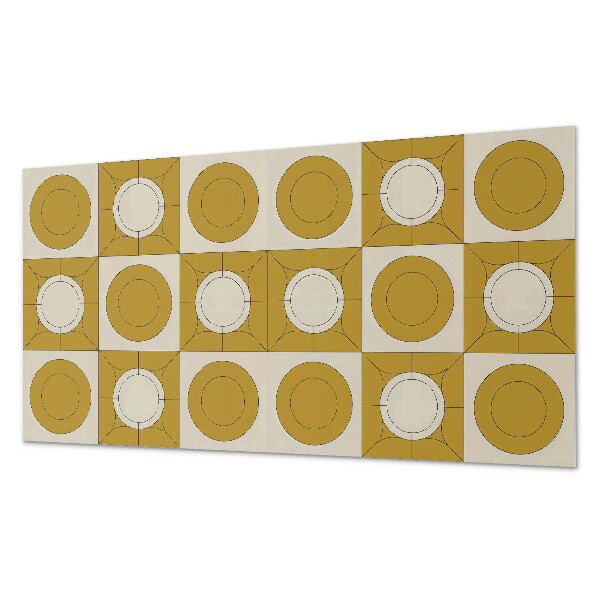 Square wall panel Geometric pattern with circles
