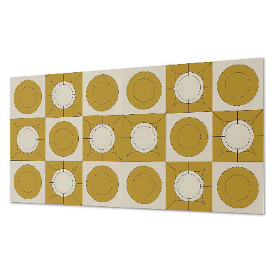 Square wall panel Geometric pattern with circles