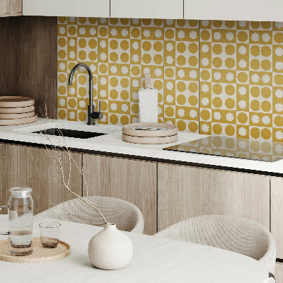 Square wall panel Geometric pattern with circles