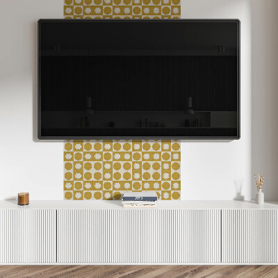 Square wall panel Geometric pattern with circles