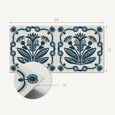 Pvc wall panel Floral pattern with leaves