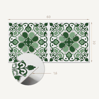 Square wall panel Plant pattern with leaves