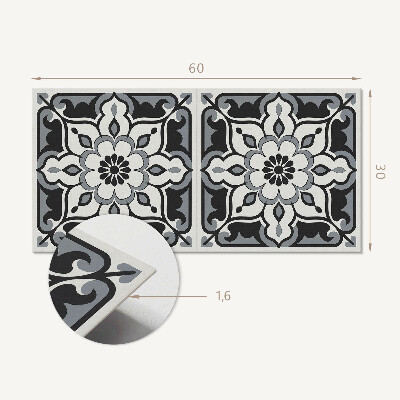 Pvc wall panel Floral pattern with ornaments