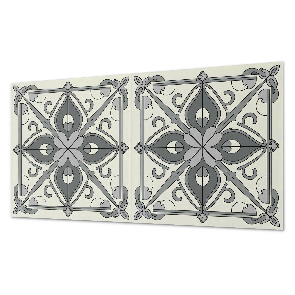 Square tv wall panel Floral pattern with symmetry