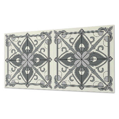 Square tv wall panel Floral pattern with symmetry