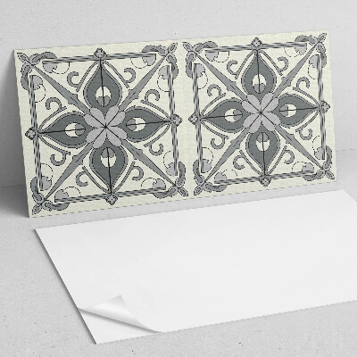 Square tv wall panel Floral pattern with symmetry