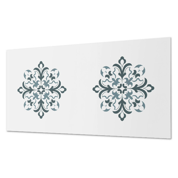 Square wall panel Floral pattern in symmetry