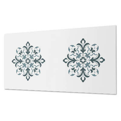 Square wall panel Floral pattern in symmetry