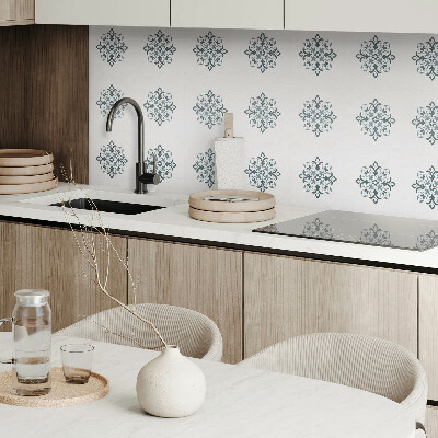 Square wall panel Floral pattern in symmetry