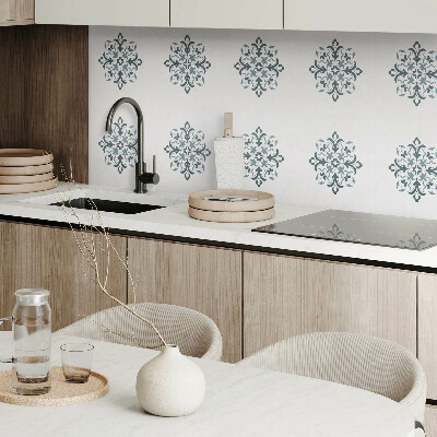Square wall panel Floral pattern in symmetry