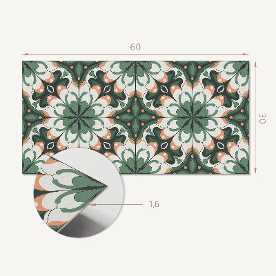 Square wall panel Stylish plant pattern