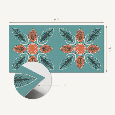 Pvc wall panel Floral pattern with leaves