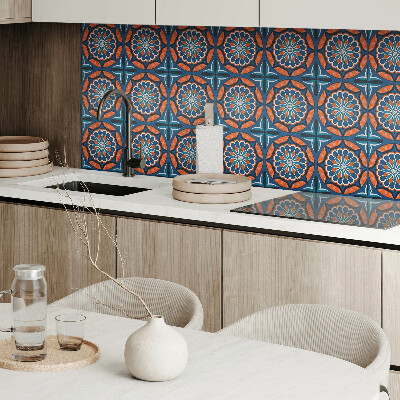 Square tv wall panel Mandala pattern with leaves