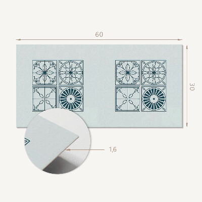 Square wall panel Geometric tile patterns