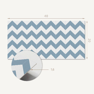 Square tv wall panel Zigzag pattern