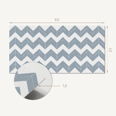Square wall panel Zigzag pattern in the line
