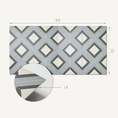 Square wall panel Geometry in pastels