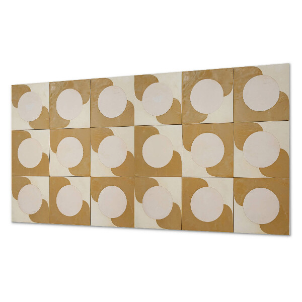 Square tv wall panel Geometric circles and arcs
