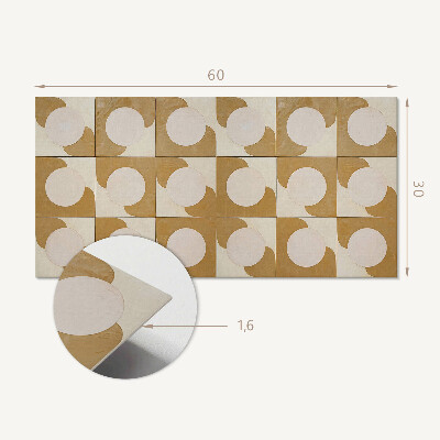 Square tv wall panel Geometric circles and arcs