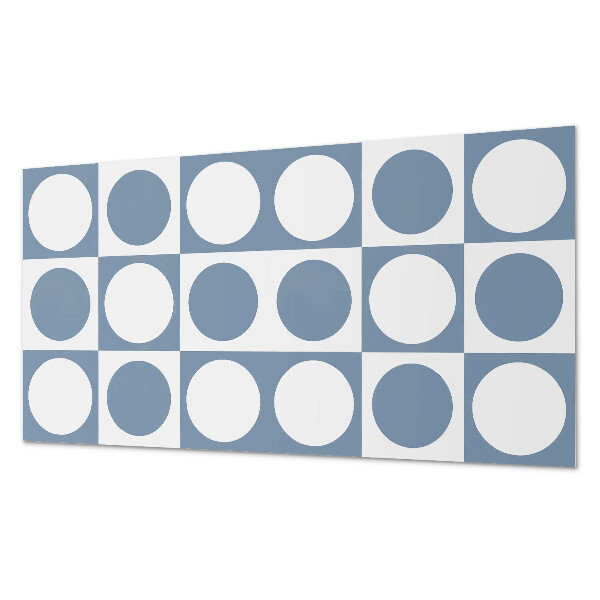 Square wall panel Geometric circles in a grid