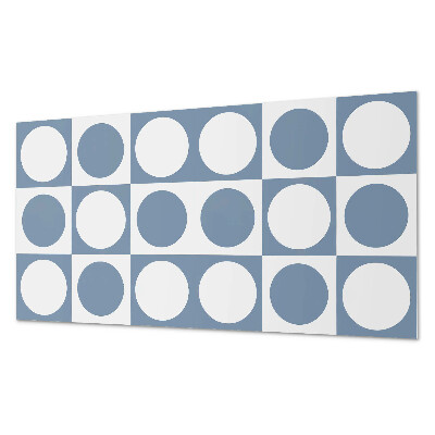 Square wall panel Geometric circles in a grid