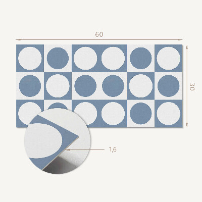 Square wall panel Geometric circles in a grid