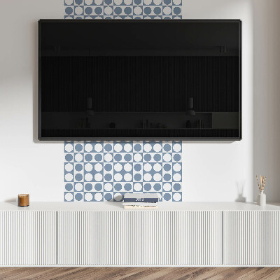 Square wall panel Geometric circles in a grid