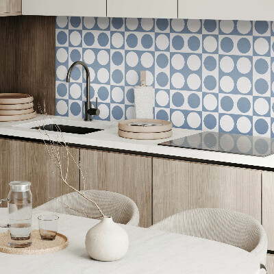 Square wall panel Geometric circles in a grid